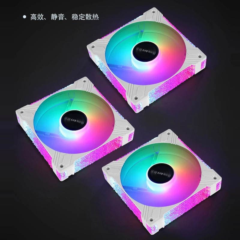 12 sm Günəş Tutulması Dizaynlı Səssiz RGB LED Kompüter Korpus Ventilyatoru 2