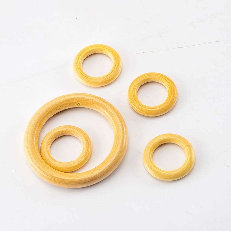 diy jewelry handmade material 15mm to 70mm big ring wooden ring wool pendant jewelry accessories earrings pendant 3