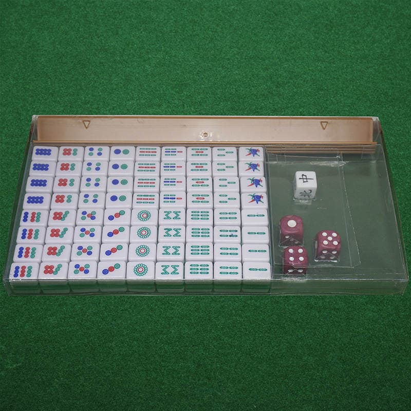 Creative Customized Gift Mini Mahjong Tiles Mini Silk Screen Printing Small Mahjong Printable Logo with Foldableing Table 1