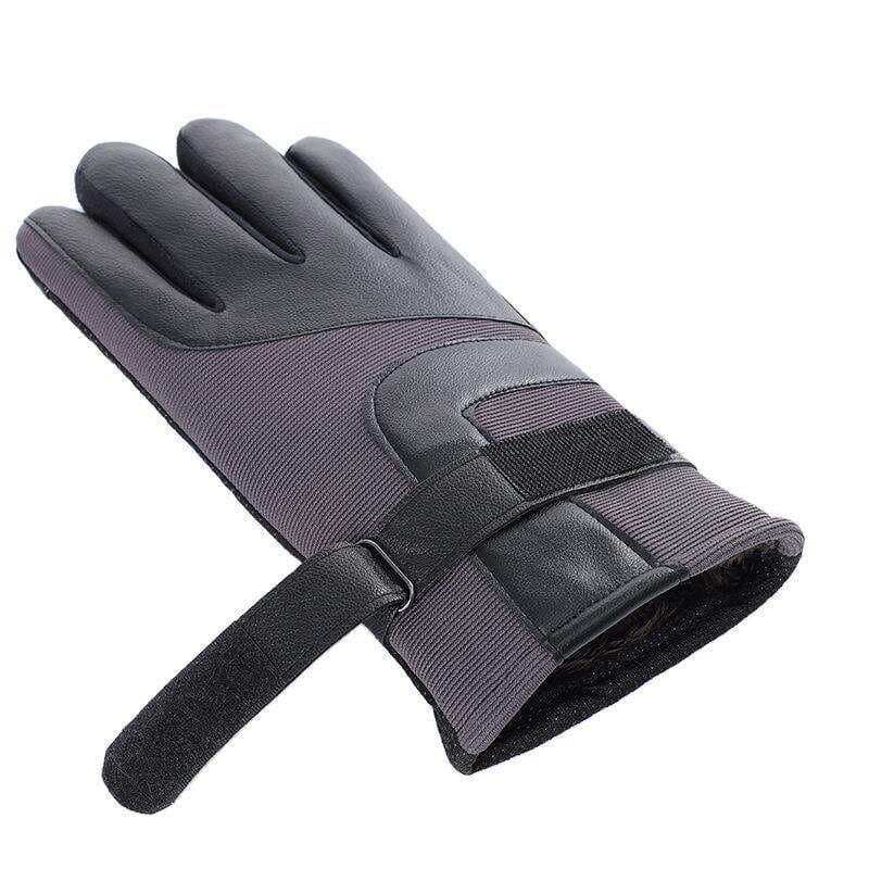 Winter Velvet Gloves Thickened Warm Cold-proof Windproof Down Cotton Gloves Non-slip Touch Screen Outdoor Cycling Men's Gloves 5