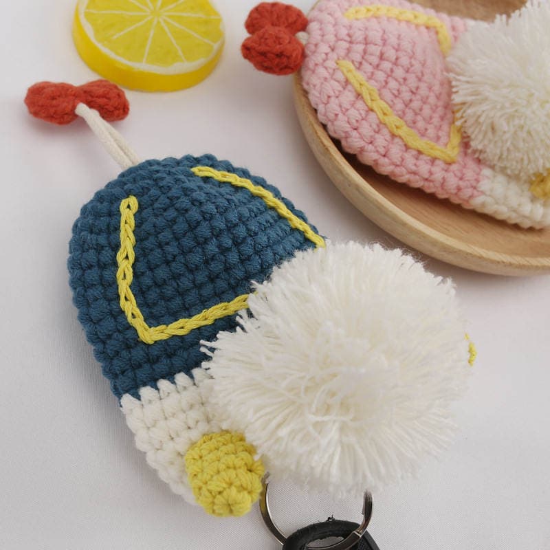 Cartoon Animation Knitted Key Bag Niche Creative Handmade Key Set Women's Car Key Bag Stall Supply 4