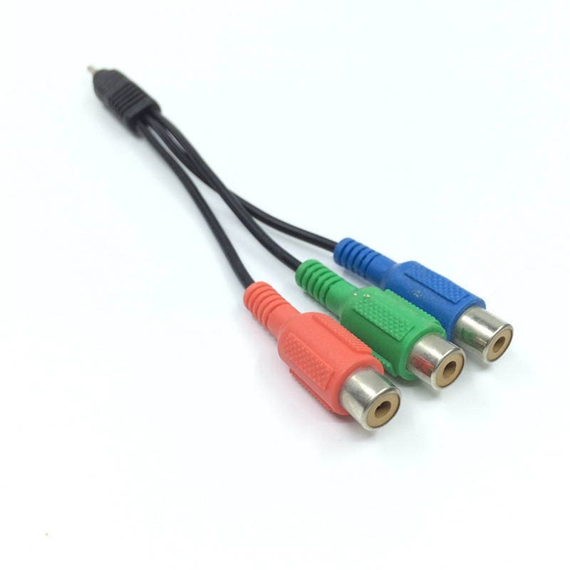 3.5 Revolution 3RCA female video adapter AV line player Video line Lotus line 5