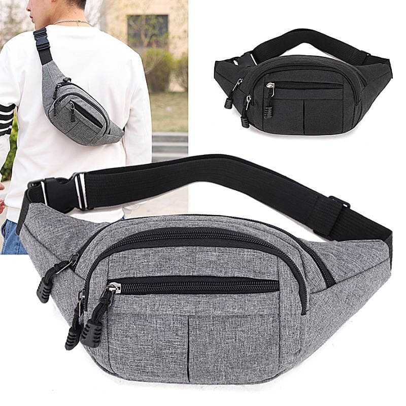Cash register waist bag men's and women's 2020 new canvas multi-functional large-capacity sports waist bag mobile phone bag money collection Business Bag 1