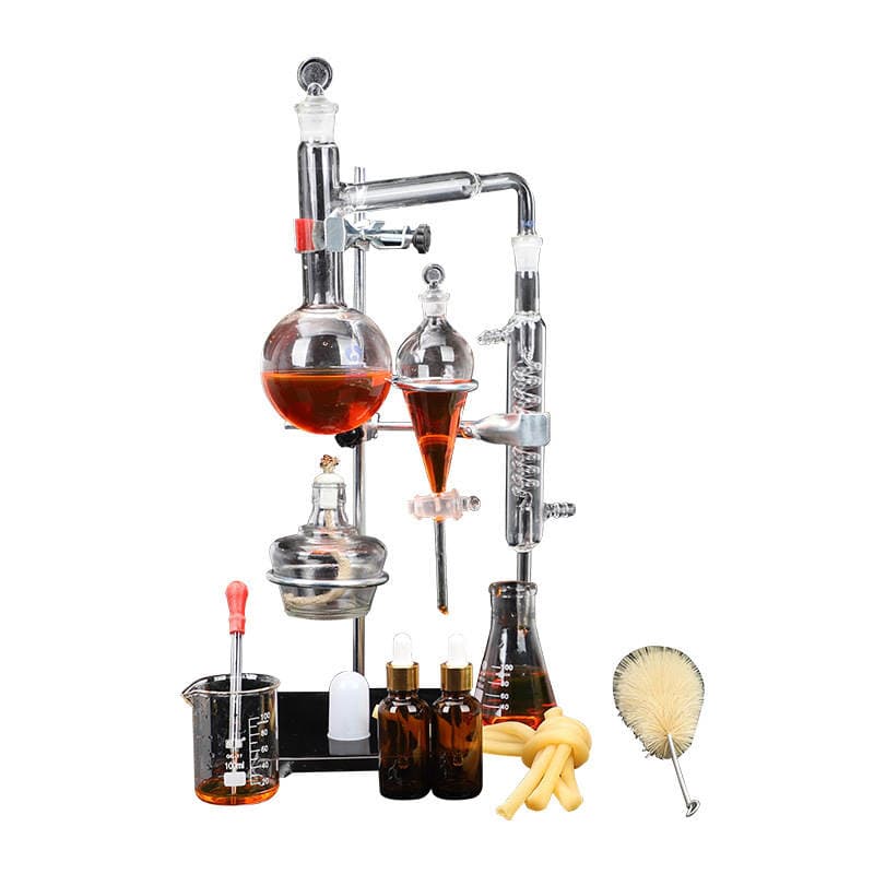 500ml full glass distilled water device distiller essential oil extraction device petal purification essential oil refining flask 5