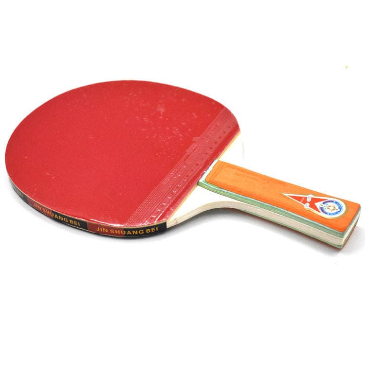 Gold Double Cup table tennis racket single racket beginner training double-sided anti-glue delivery racket set horizontal racket straight row table tennis racket 5