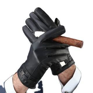Gloves men's autumn and winter new touch screen warm riding outdoor sports bike thickened leather gloves wholesale 5