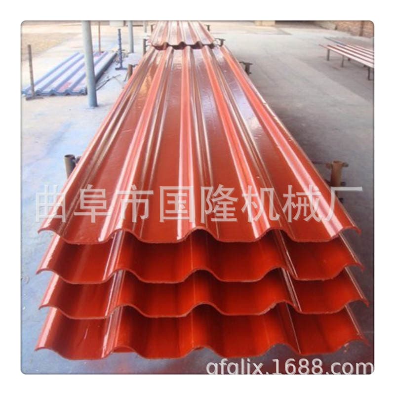 Aluminum foil insulation tile production equipment magnesite board tile integrated machine straw tile production line Guolong supply 5