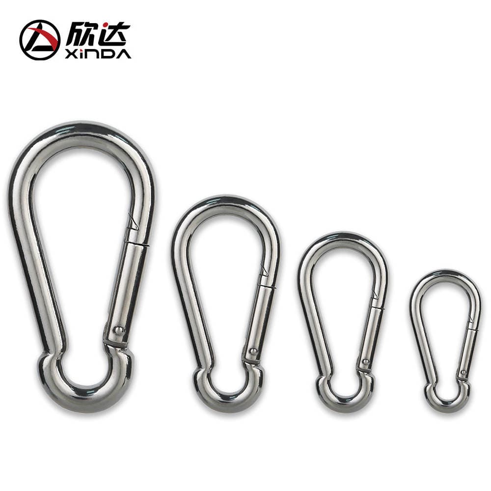 Hinda Stainless Steel Spring Buckle Mountaineering Buckle Climbing Safety Buckle Air Yoga Hook Nut Spring Buckle Dog Chain Buckle 4