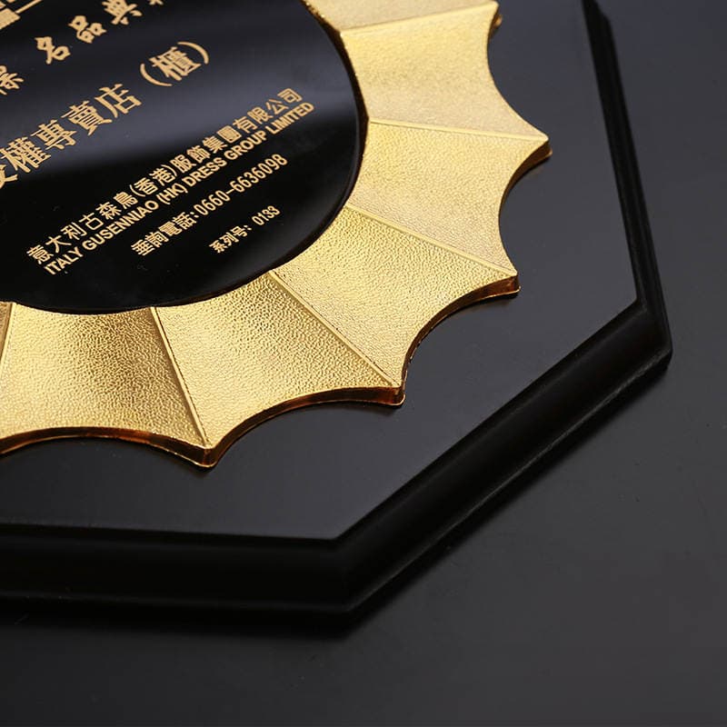 Rubber Color Solid Wood Medal Customized Metal License Wooden Honor Certificate Affiliate Card Agent Member Bronze Medal 5