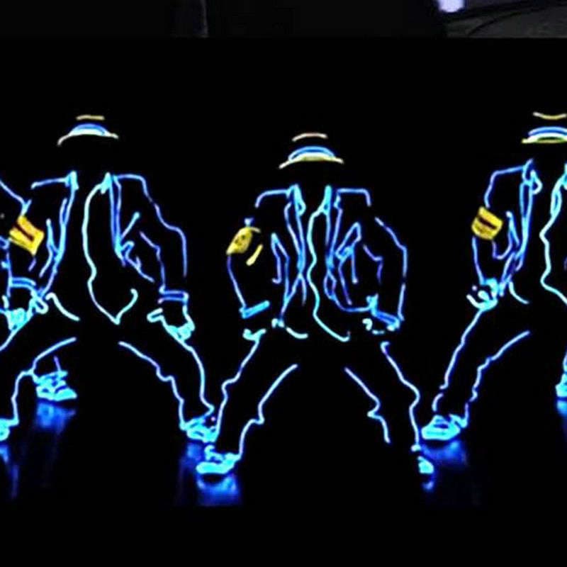 Multi-Color stage Human body props luminous lines el car decoration unilateral cold light chasing light 3