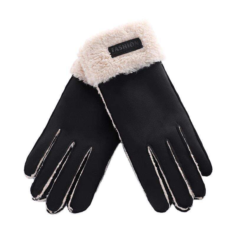 Winter Warm Thickened Velvet Gloves Touchscreen Suede Cold-proof Windproof Outdoor Riding Cute Gloves for Girls 5