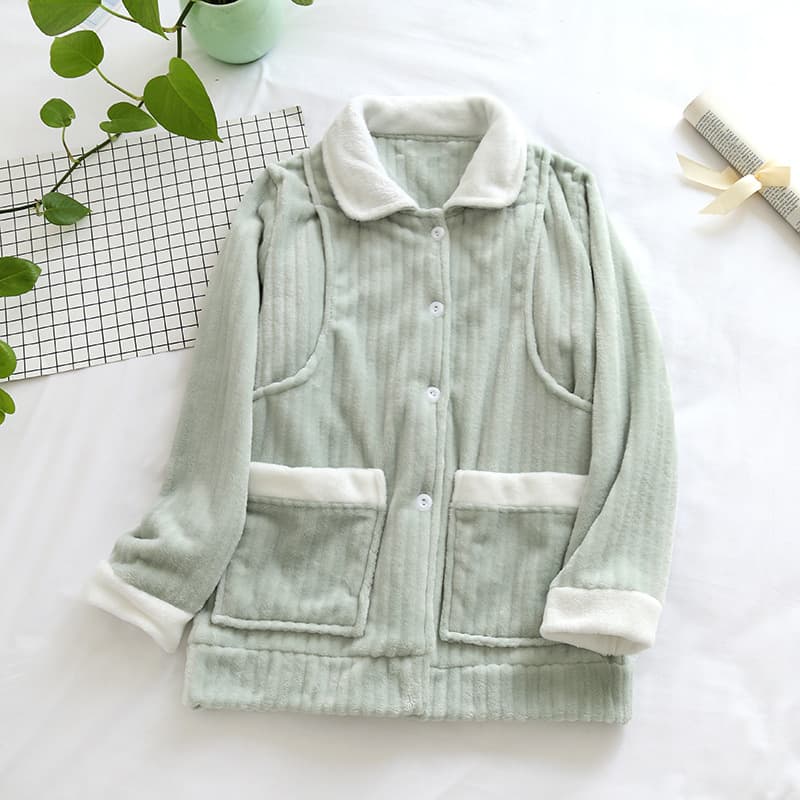 Fur Collar Green Pit-Breastfeeding-Top