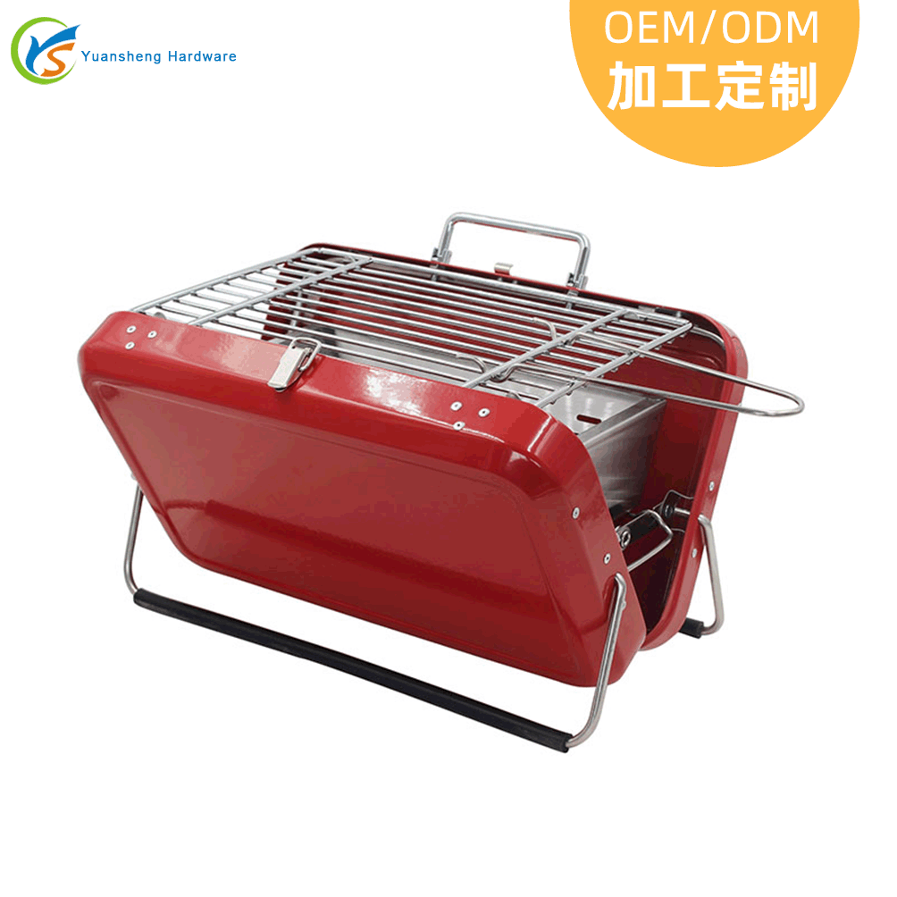 Bsci Manufacturer Customized Outdoor Simple Satchel Foldableing Bbq Grill Satchel Mini Briefcase Barbecue Grill 1