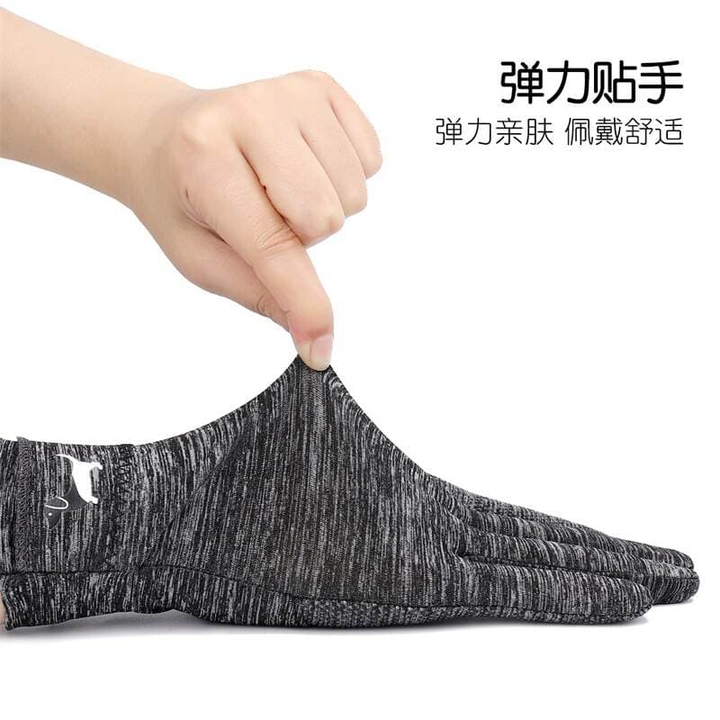 Sunscreen Gloves Women's Summer Thin Ice Silk Touch Screen Driving Riding Non-Slip Full-Finger Quick-Dry Sports Gloves 4