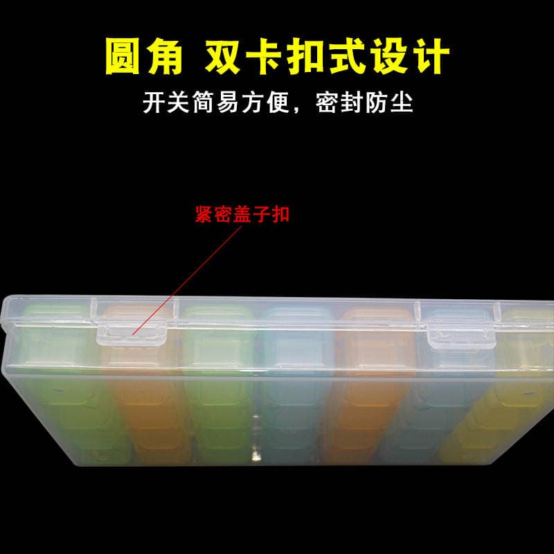 28 grid patch parts box electronic IC small resistance storage box nail art rhinestone jewelry tablets classification screw box 3