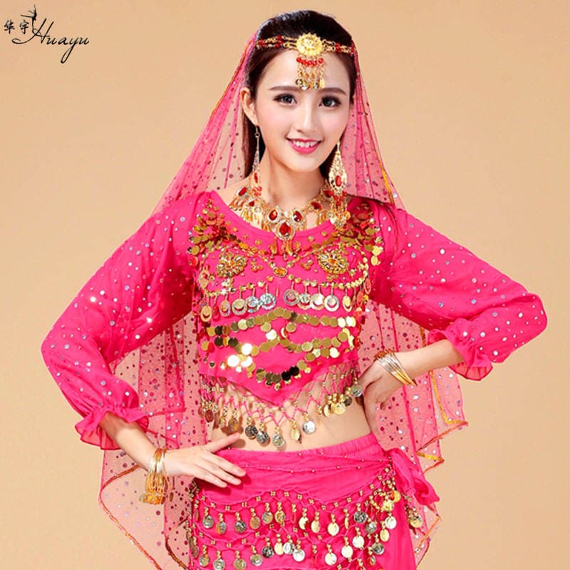 Belly Dance Long-Sleeve Top, Indian Dance Stage Performance Costume, Ethnic Style Opening Dance Outfit, Available in Bulk 3