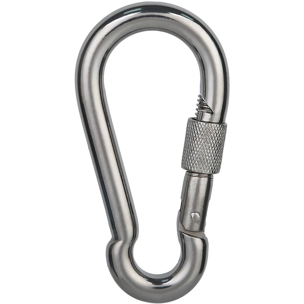 Hinda Stainless Steel Spring Buckle Mountaineering Buckle Climbing Safety Buckle Air Yoga Hook Nut Spring Buckle Dog Chain Buckle 5