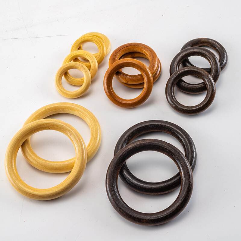 diy jewelry handmade material 15mm to 70mm big ring wooden ring wool pendant jewelry accessories earrings pendant 2
