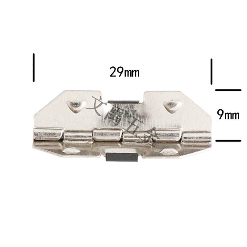 Silver 3cm corner spring hinge jewelry box hinge eye box hinge dark hinge blind hinge nail-free hinge 3