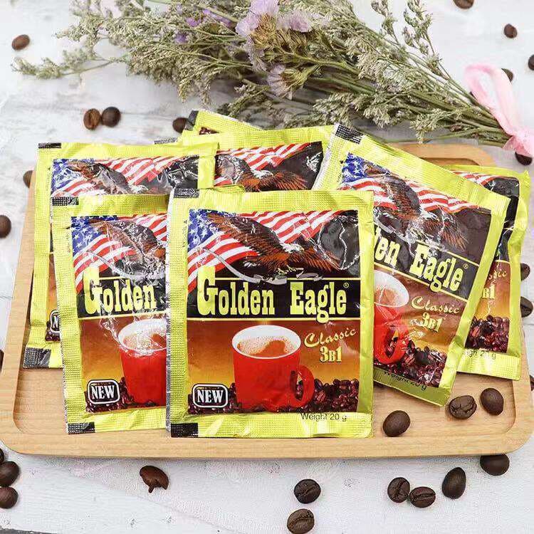 Russian original imported classic instant three-in-one coffee 1000 g/bag 50 small bags of Big Eagle coffee 2