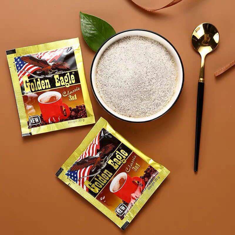 Russian original imported classic instant three-in-one coffee 1000 g/bag 50 small bags of Big Eagle coffee 4