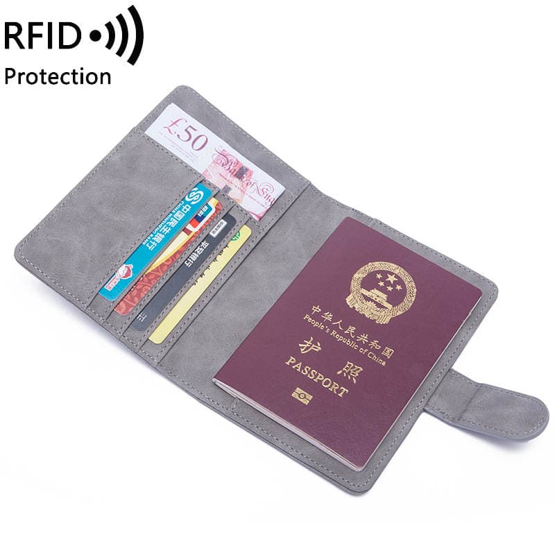 Photo Printing Leather Products RFID Anti-theft Brush Passport Holder New Fashionable Simple Ultra-thin Multi-functional Portable Travel ID Bag 3