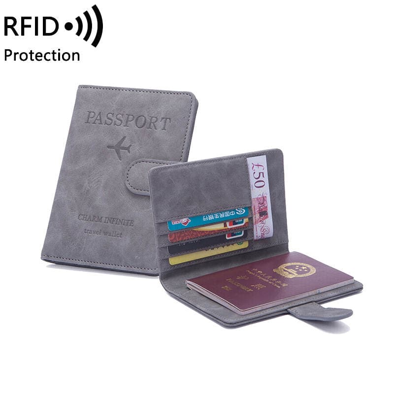 Photo Printing Leather Products RFID Anti-theft Brush Passport Holder New Fashionable Simple Ultra-thin Multi-functional Portable Travel ID Bag 1
