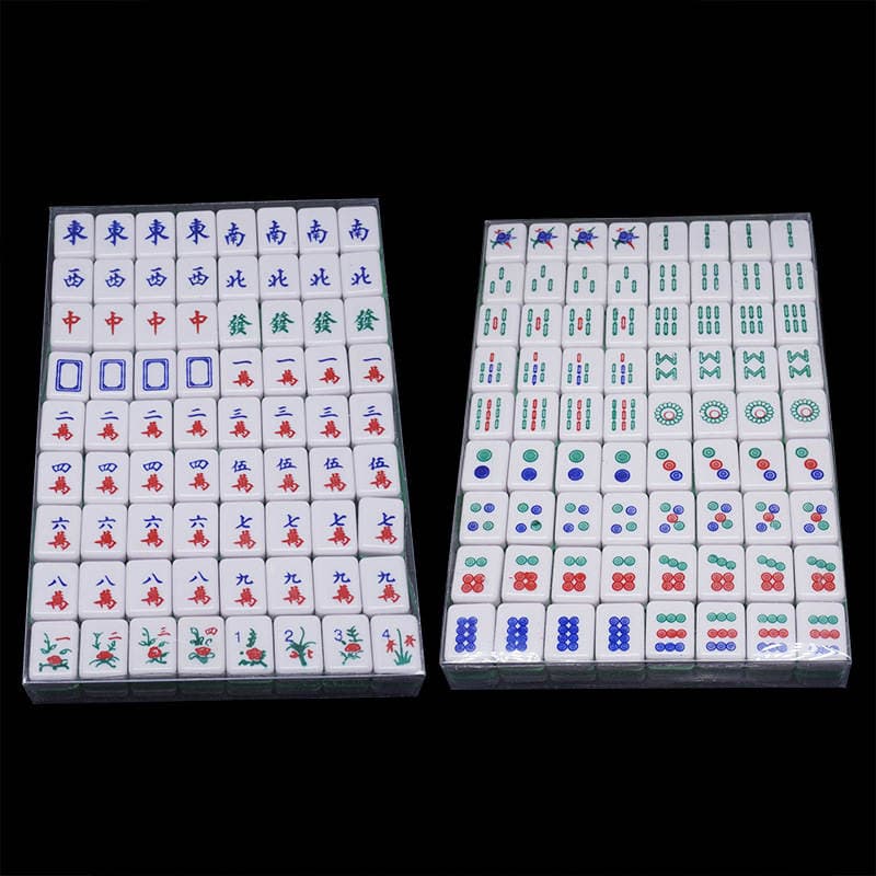 Creative Customized Gift Mini Mahjong Tiles Mini Silk Screen Printing Small Mahjong Printable Logo with Foldableing Table 3