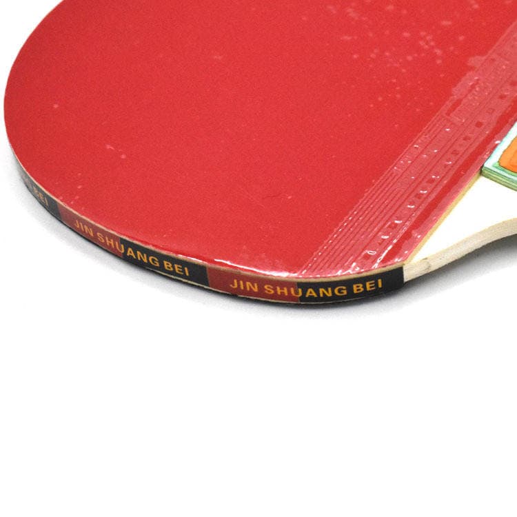 Gold Double Cup table tennis racket single racket beginner training double-sided anti-glue delivery racket set horizontal racket straight row table tennis racket 3