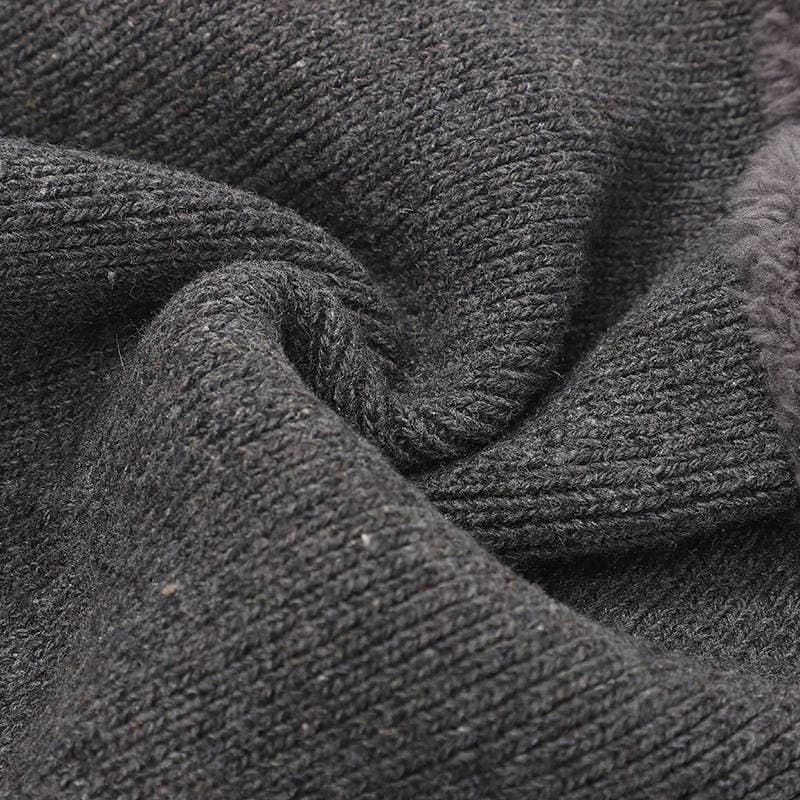 New hat scarf two-piece men's outdoor riding windproof cold-proof warm plus velvet ear protection knitted pullover cap 3