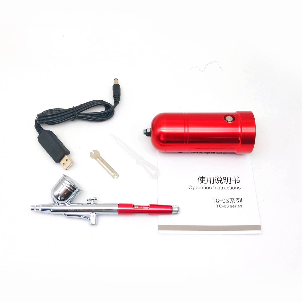 Light ZAWA portable mini air pump rechargeable small electric spray paint paint beauty spray stylus suit 3
