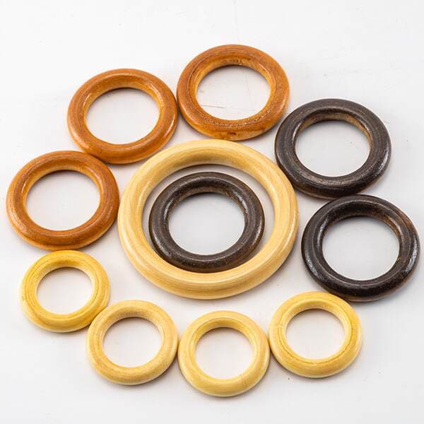 diy jewelry handmade material 15mm to 70mm big ring wooden ring wool pendant jewelry accessories earrings pendant