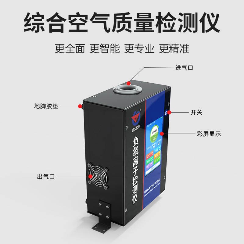 Air negative oxygen ion detector Environmental quality Temperature and humidity Formaldehyde concentration monitoring Negative oxygen ion monitoring station 4