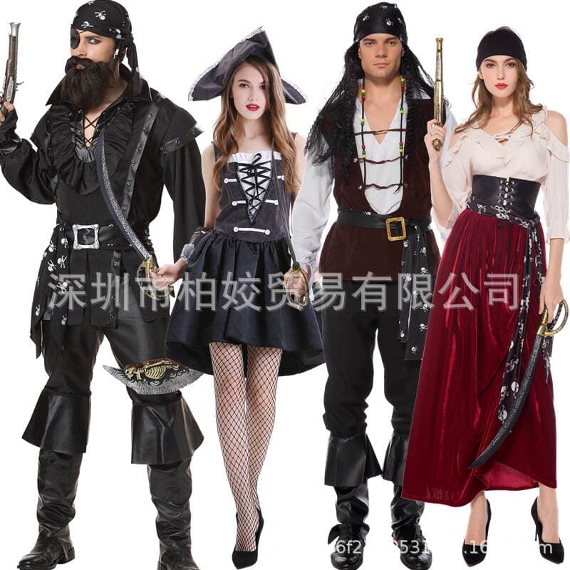 Halloween game clothing men and women couples pirate Captain Jack costume export European and American uniforms factory direct sales 1