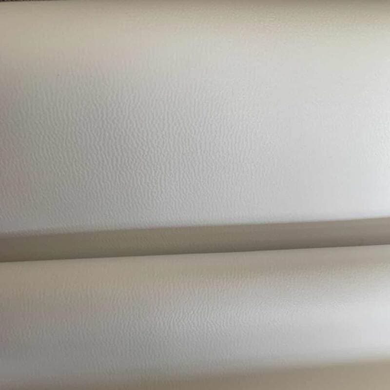 0.6mm ağ keçi dərisi naxışlı süni PVC dəri, ağ trikotaj əsaslı, rəqəmsal çap üçün. 4