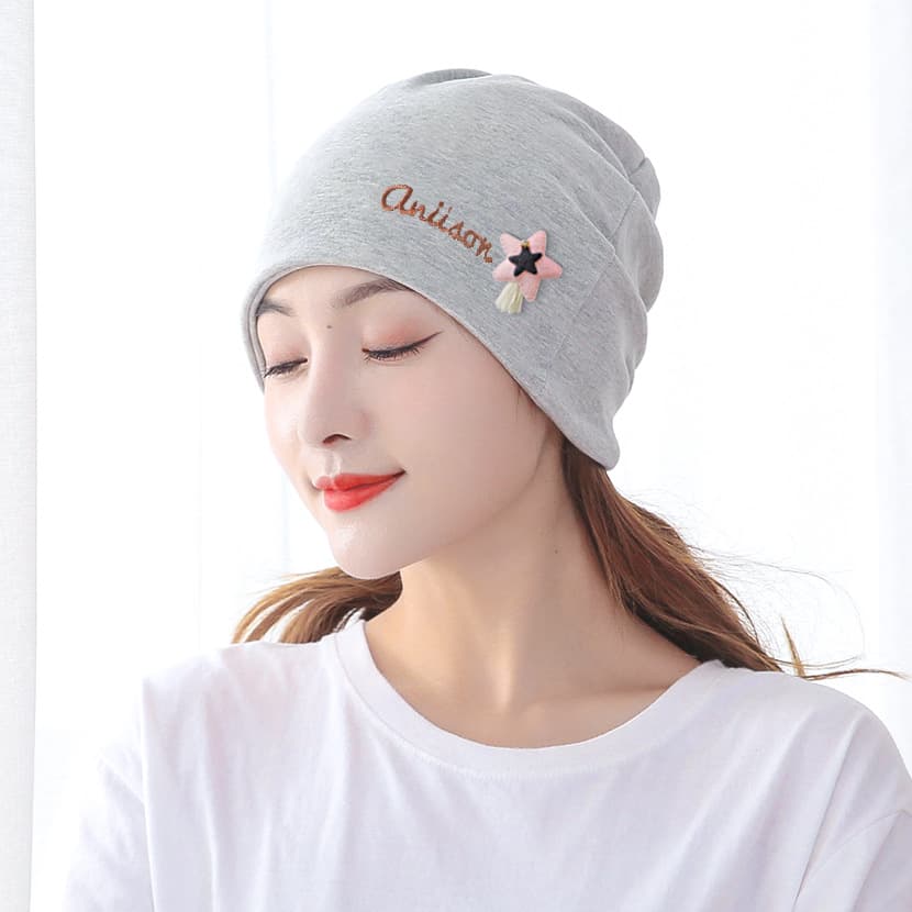 Gray English five-pointed star pile cap