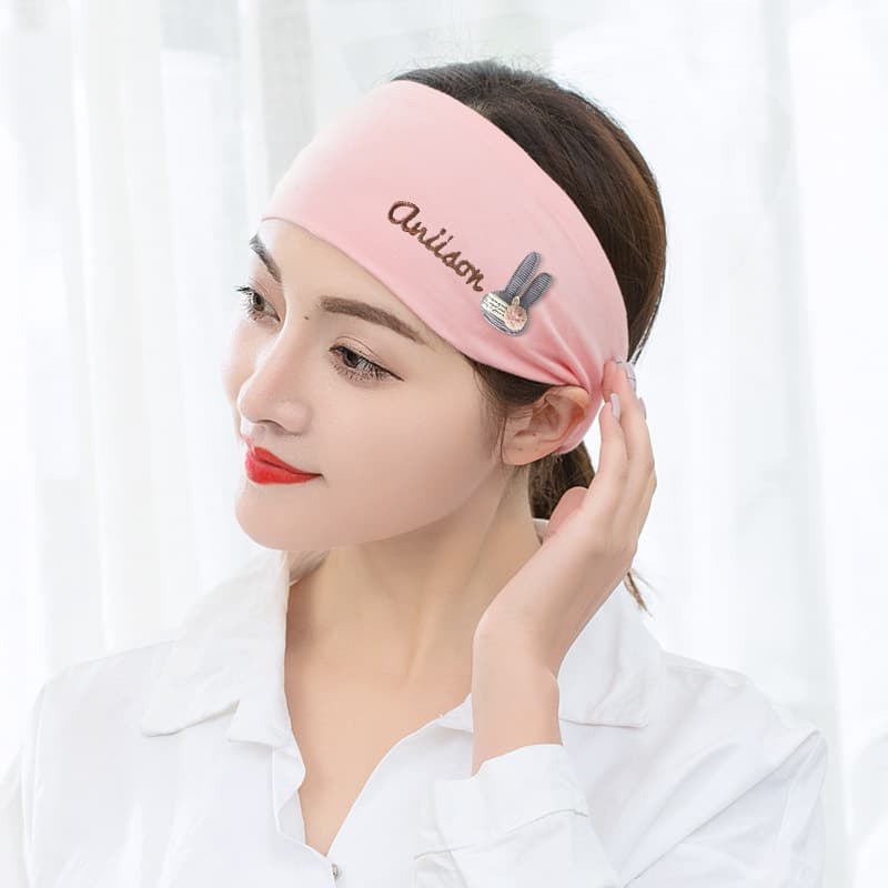 Thick Pink English Good Rabbit Turban