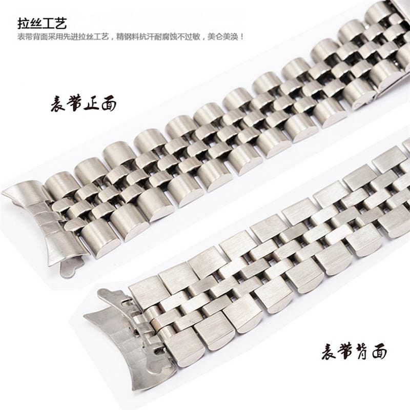 Log series special 18mm five-bead stainless steel watch accessories 20mm stainless steel strap arc watch chain 22mm 4