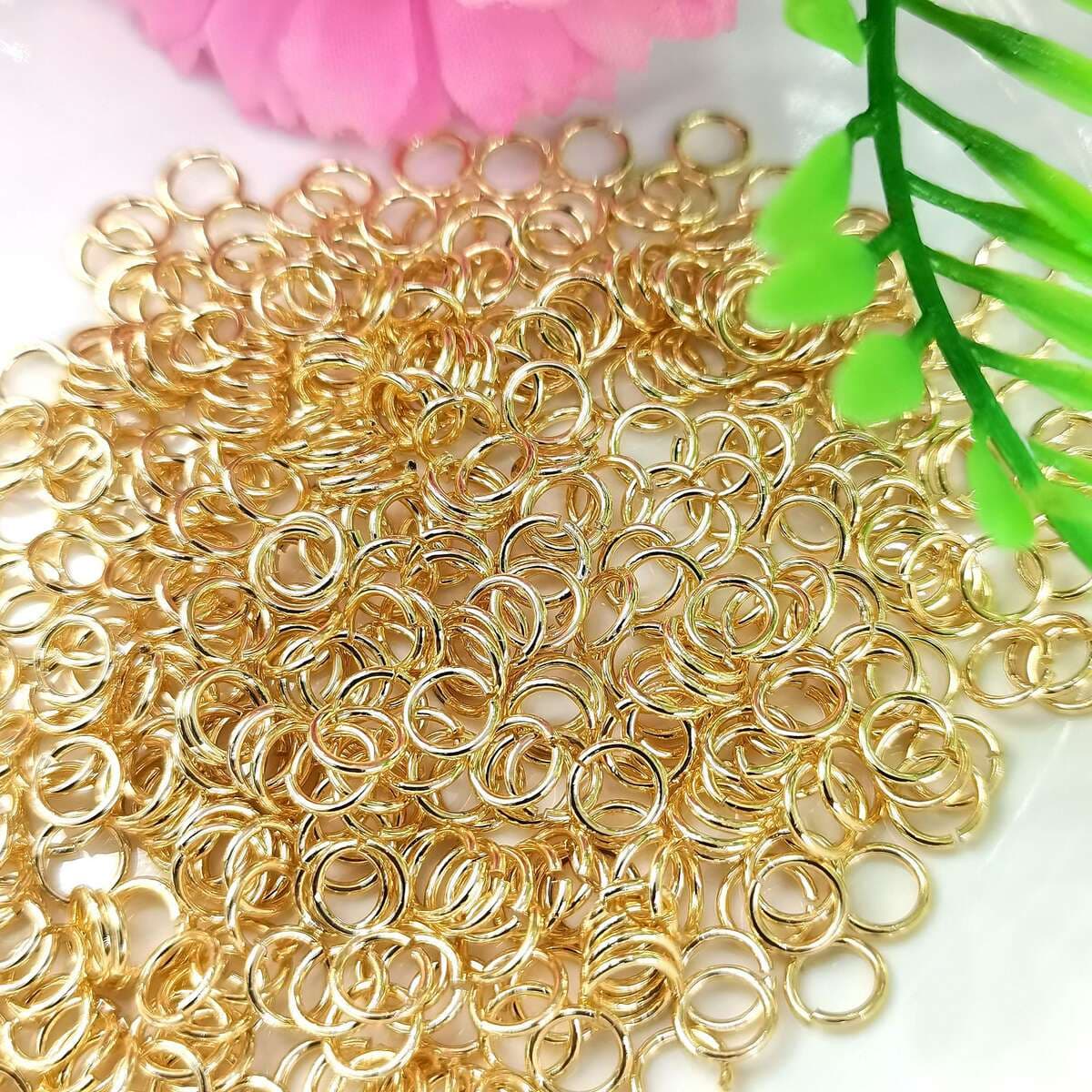 14K qızıl suyuna salınmış, rəngini saxlayan, açıq və qapalı halqalar (boyunbağı, bilərzik və DIY zərgərlik üçün) 1
