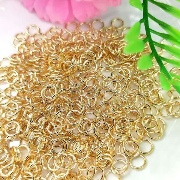 14K Gold-Filled Ring Color-Preserving Open Ring Necklace Bracelet Connection Closed Ring DIY Jewelry Accessories Buckle Handmade Material
