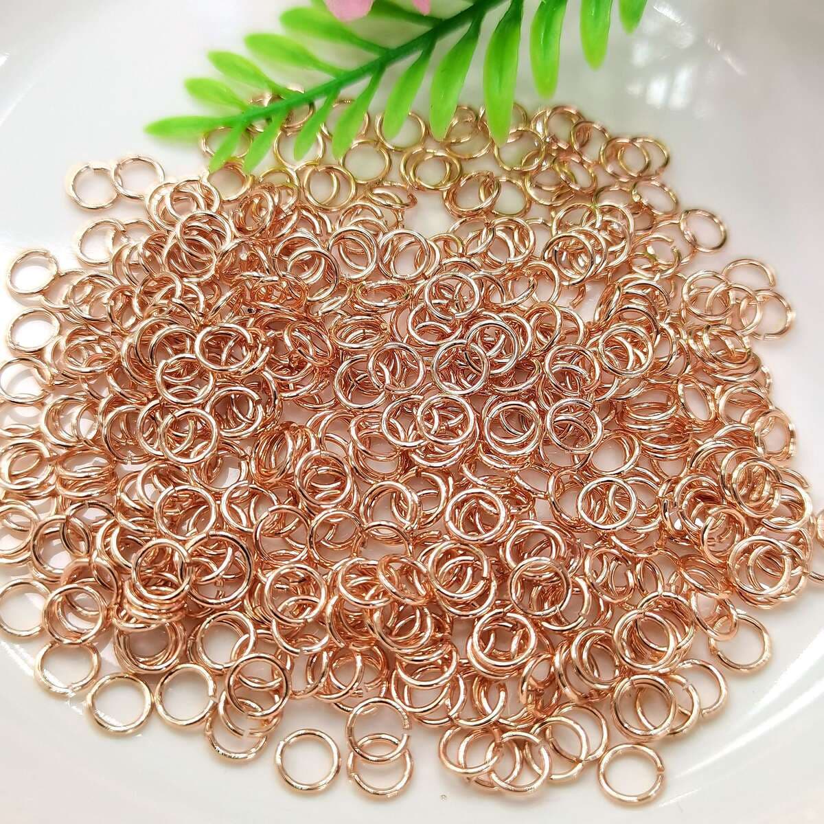 14K qızıl suyuna salınmış, rəngini saxlayan, açıq və qapalı halqalar (boyunbağı, bilərzik və DIY zərgərlik üçün) 2