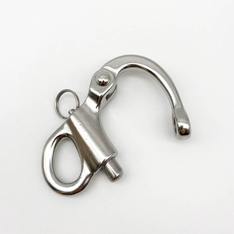 316 stainless steel fixed spring shackle directional shackle hand pull shackle quick release shackle rigging diving accessories 4