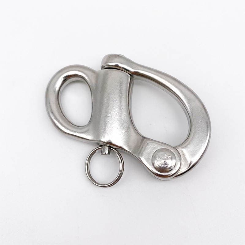 316 stainless steel fixed spring shackle directional shackle hand pull shackle quick release shackle rigging diving accessories 2
