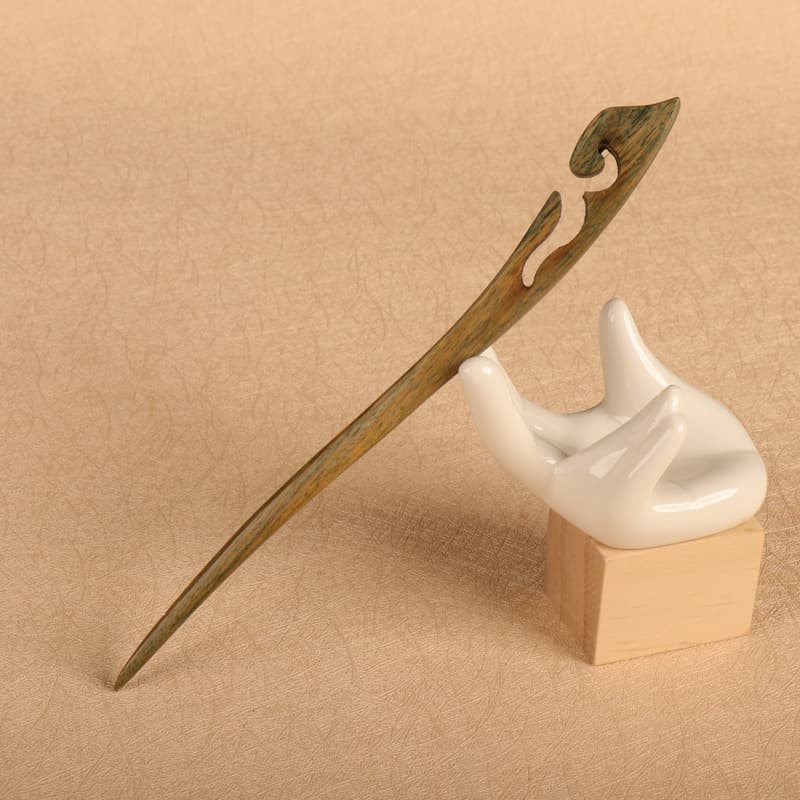 Green sandalwood hairpin---loulan (18cm)