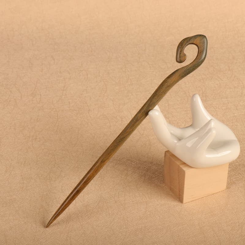 Green sandalwood hairpin---wan yue (18cm)