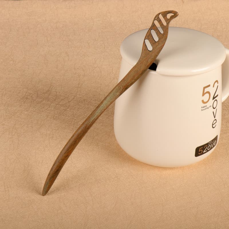 Green sandalwood hairpin---wind shadow (18cm)