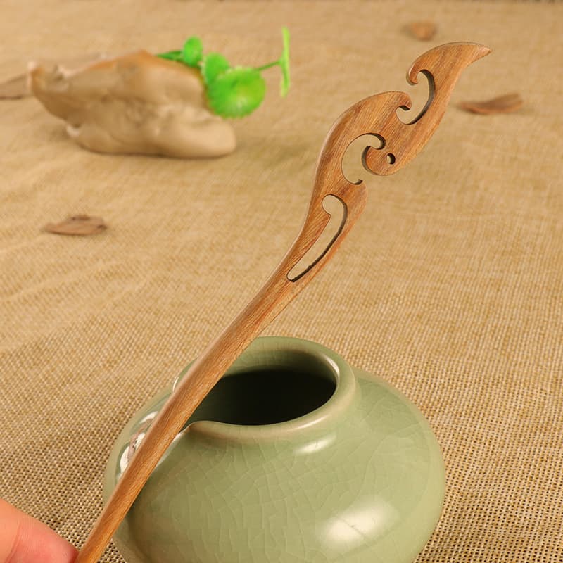 Green sandalwood hairpin---lingxi (18cm)