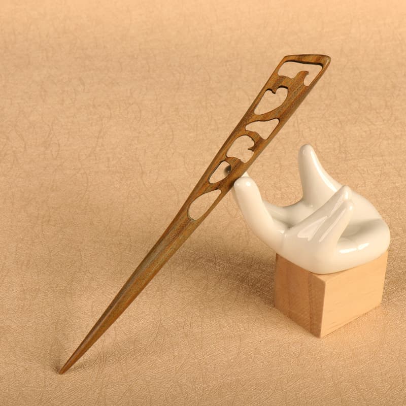 Green sandalwood hairpin---tanglan (18cm)