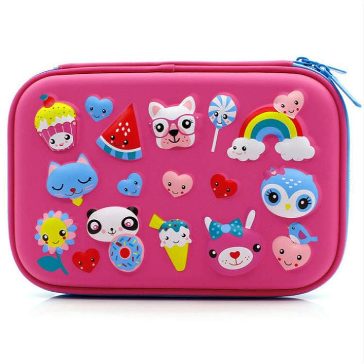 Cute Unicorn Stationery Box Factory Customized Eva Pencil Box Creative Cartoon 3D Cartoon Pen Pocket for Primary School Students 2