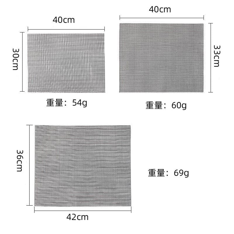 Non-Stick Mesh Sheet Teflon Barbecue Mat Ptfe Barbecue Mesh Mat Bbq Mesh Mat 2